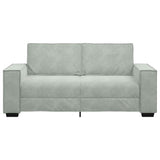 2-Seater Sofa Light Grey 140 cm Velvet - Top-Down View
