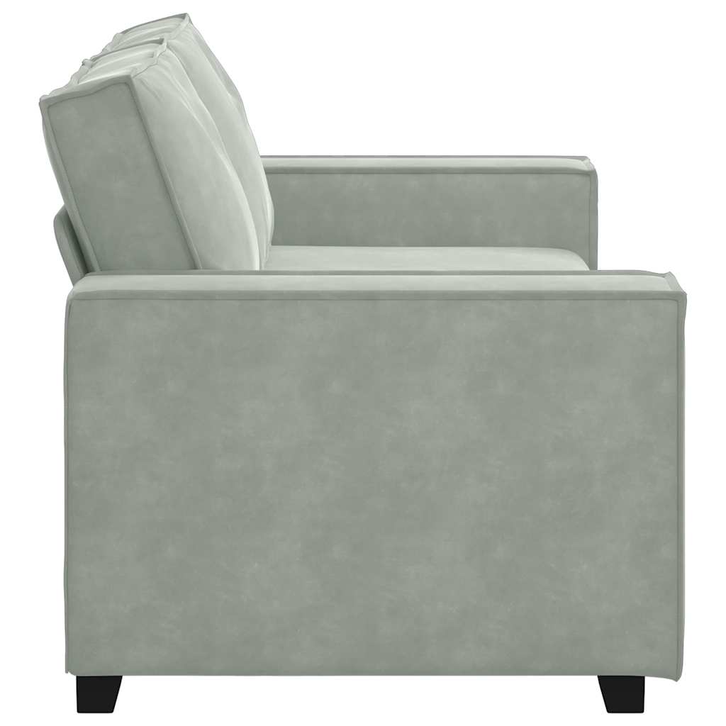 2-Seater Sofa Light Grey 180x78x84 cm Velvet
