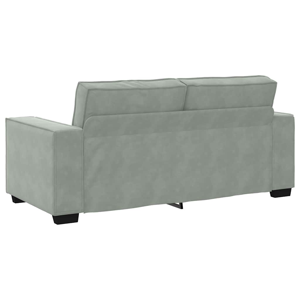 2-Seater Sofa Light Grey 180x78x84 cm Velvet