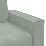 2-Seater Sofa Light Grey 140 cm Velvet - Close-Up Angle