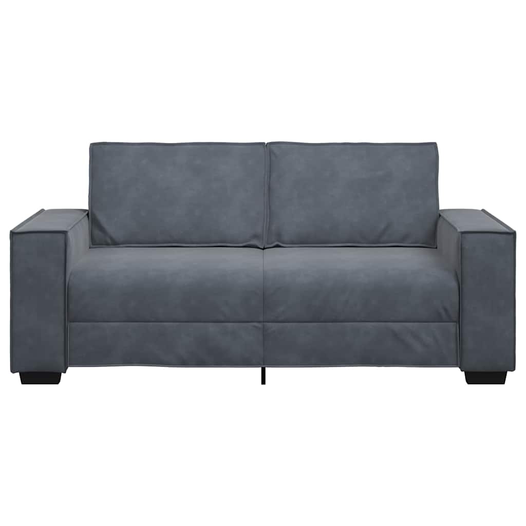 2-Seater Sofa Dark Grey 180x78x84 cm Velvet