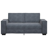2-Seater Sofa Dark Grey 140 cm Velvet - Top-Down View