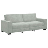 3-Seater Sofa Light Grey 220x78x84 cm Velvet