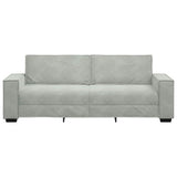 3-Seater Sofa Light Grey 220x78x84 cm Velvet