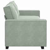 3-Seater Sofa Light Grey 220x78x84 cm Velvet