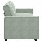3-Seater Sofa Light Grey 220x78x84 cm Velvet