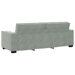 3-Seater Sofa Light Grey 220x78x84 cm Velvet