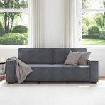 3-Seater Sofa Dark Grey 220x78x84 cm Velvet