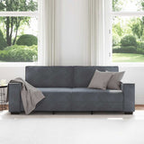 3-Seater Sofa Dark Grey 180 cm Velvet - Side View