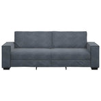 3-Seater Sofa Dark Grey 220x78x84 cm Velvet