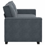 3-Seater Sofa Dark Grey 220x78x84 cm Velvet