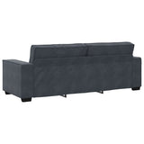 3-Seater Sofa Dark Grey 220x78x84 cm Velvet