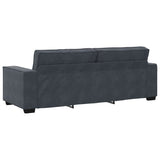 3-Seater Sofa Dark Grey 180 cm Velvet - Rear View