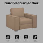 Sofa Chair Cappuccino 100 cm Faux Leather