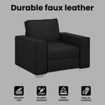Sofa Chair Black 100 cm Faux Leather