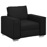 Sofa Black 99 x 78 x 84 cm Fabric - Front View
