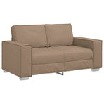 Loveseat Sofa Cappuccino 160 cm Faux Leather