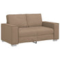 Loveseat Sofa Cappuccino 160 cm Faux Leather