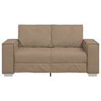 Loveseat Sofa Cappuccino 160 cm Faux Leather