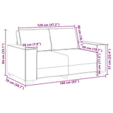 Sofa Cappuccino 160 x 78 x 84 cm Fabric - Extra Image