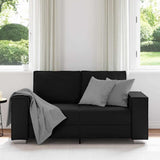 Sofa Black 160 x 78 x 84 cm Fabric - Side View