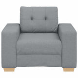 Sofa Chair Light Grey 100x78x80 cm Fabric - Top-Down View