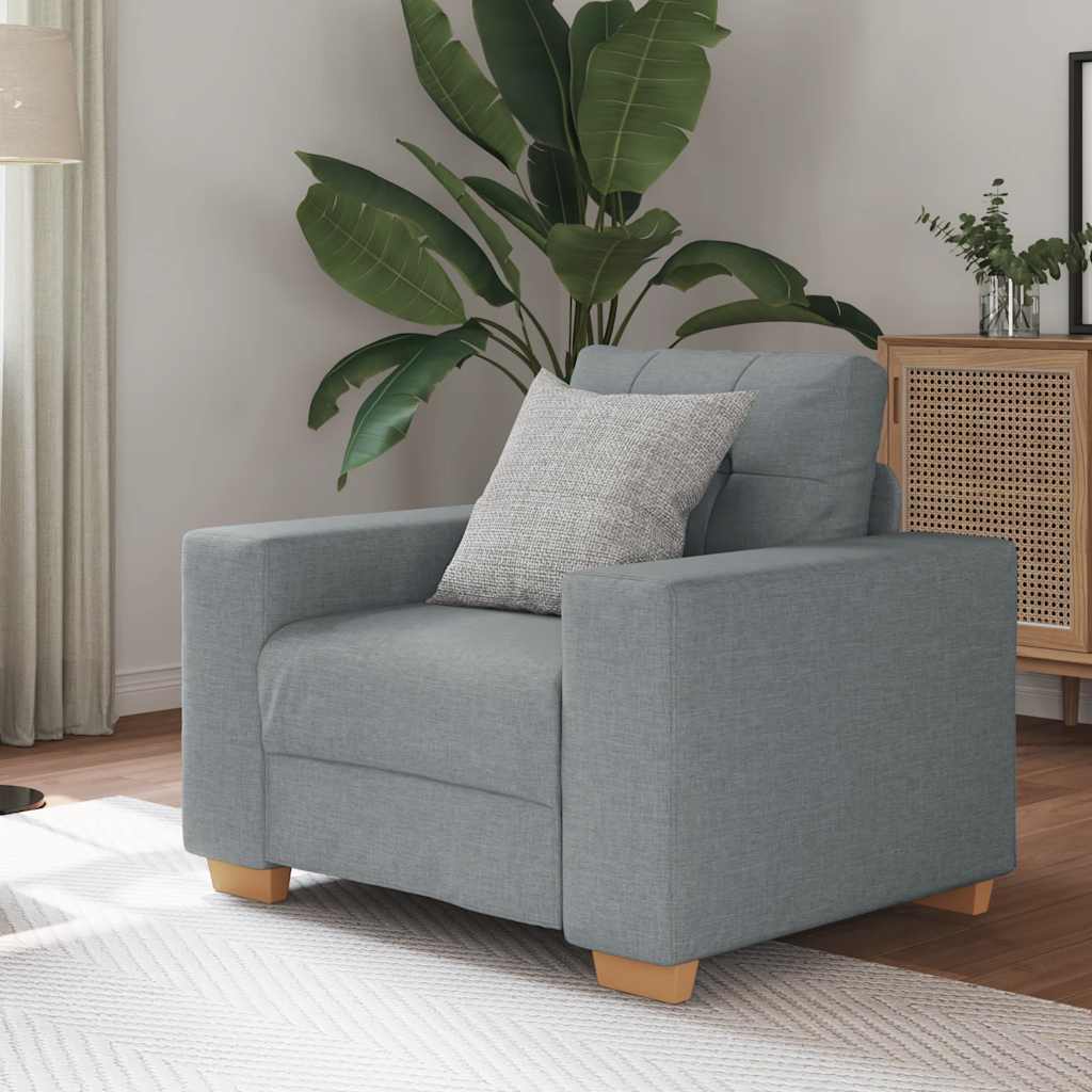 Sofa Chair Light Grey 100x78x80 cm Fabric