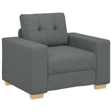 Sofa Chair Dark Grey 100x78x80 cm Fabric - Front View