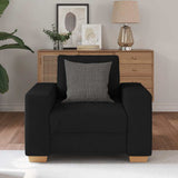 Sofa Chair Black 100x78x80 cm Fabric - Side View