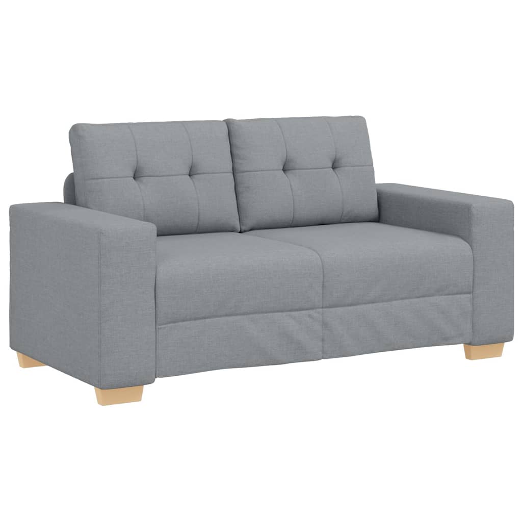 Loveseat Sofa Light Grey 160x77x82 cm Fabric