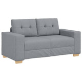 Loveseat Sofa Light Grey 160x77x82 cm Fabric