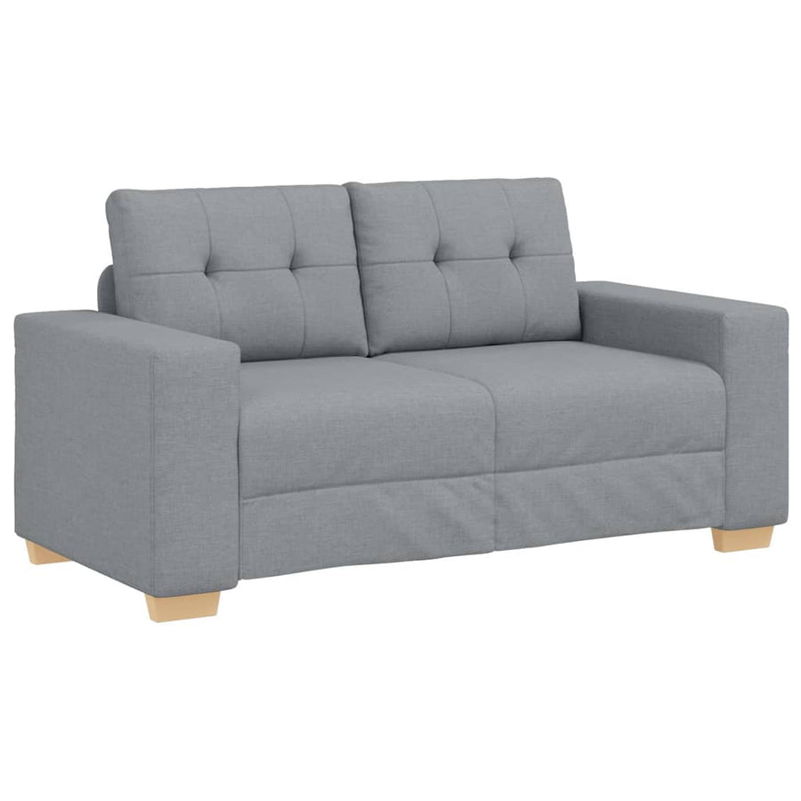 Loveseat Sofa Light Grey 160x77x82 cm Fabric