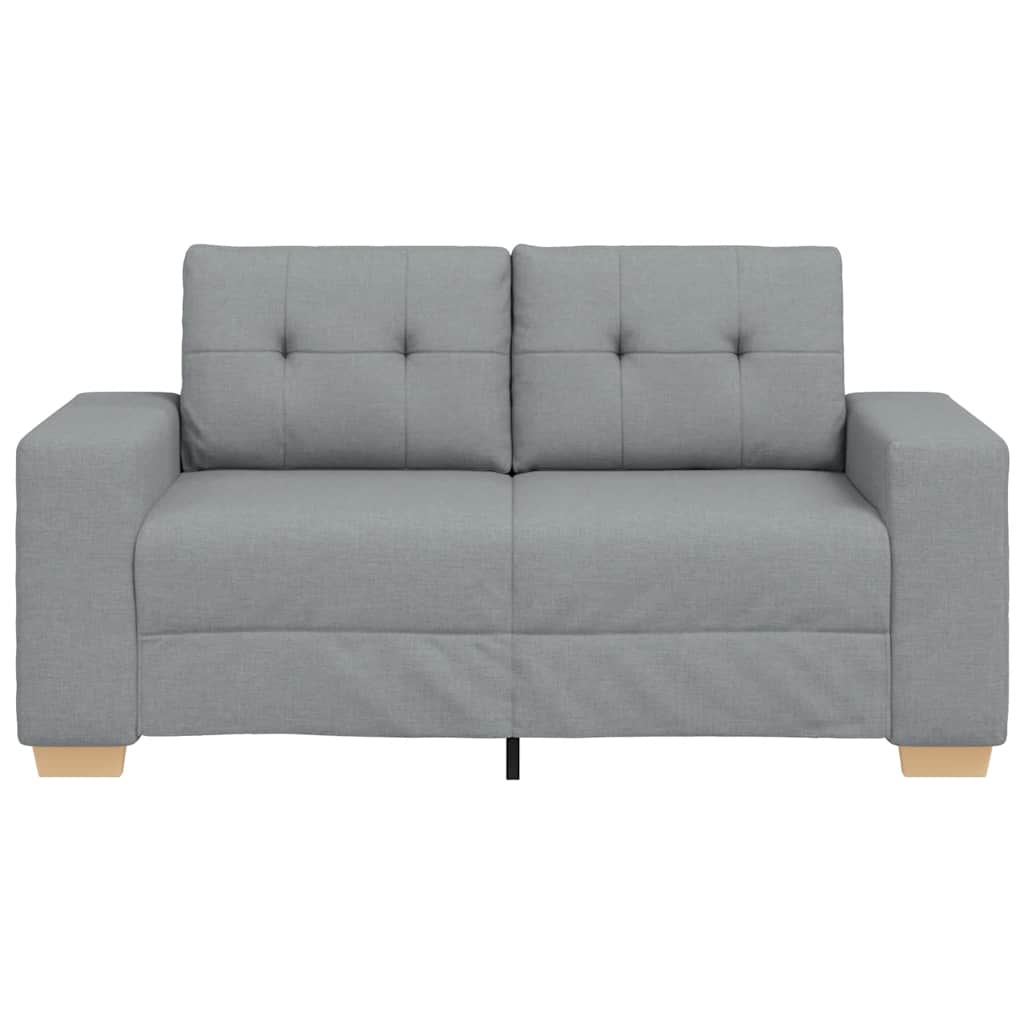 Loveseat Sofa Light Grey 160x77x82 cm Fabric