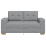 Loveseat Sofa Light Grey 160x77x82 cm Fabric