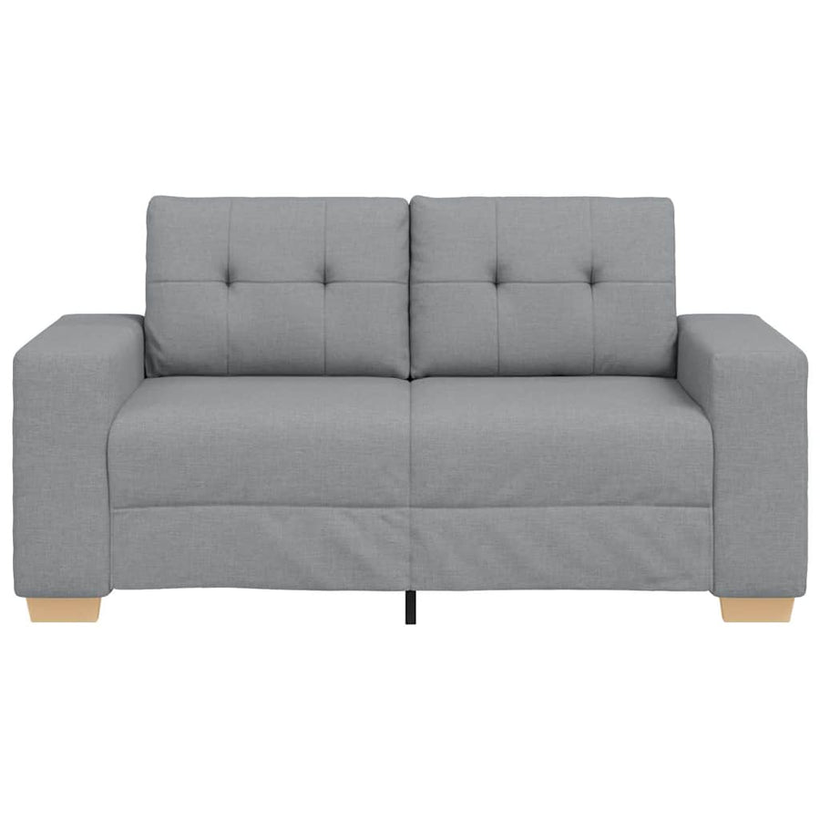Loveseat Sofa Light Grey 160x77x82 cm Fabric