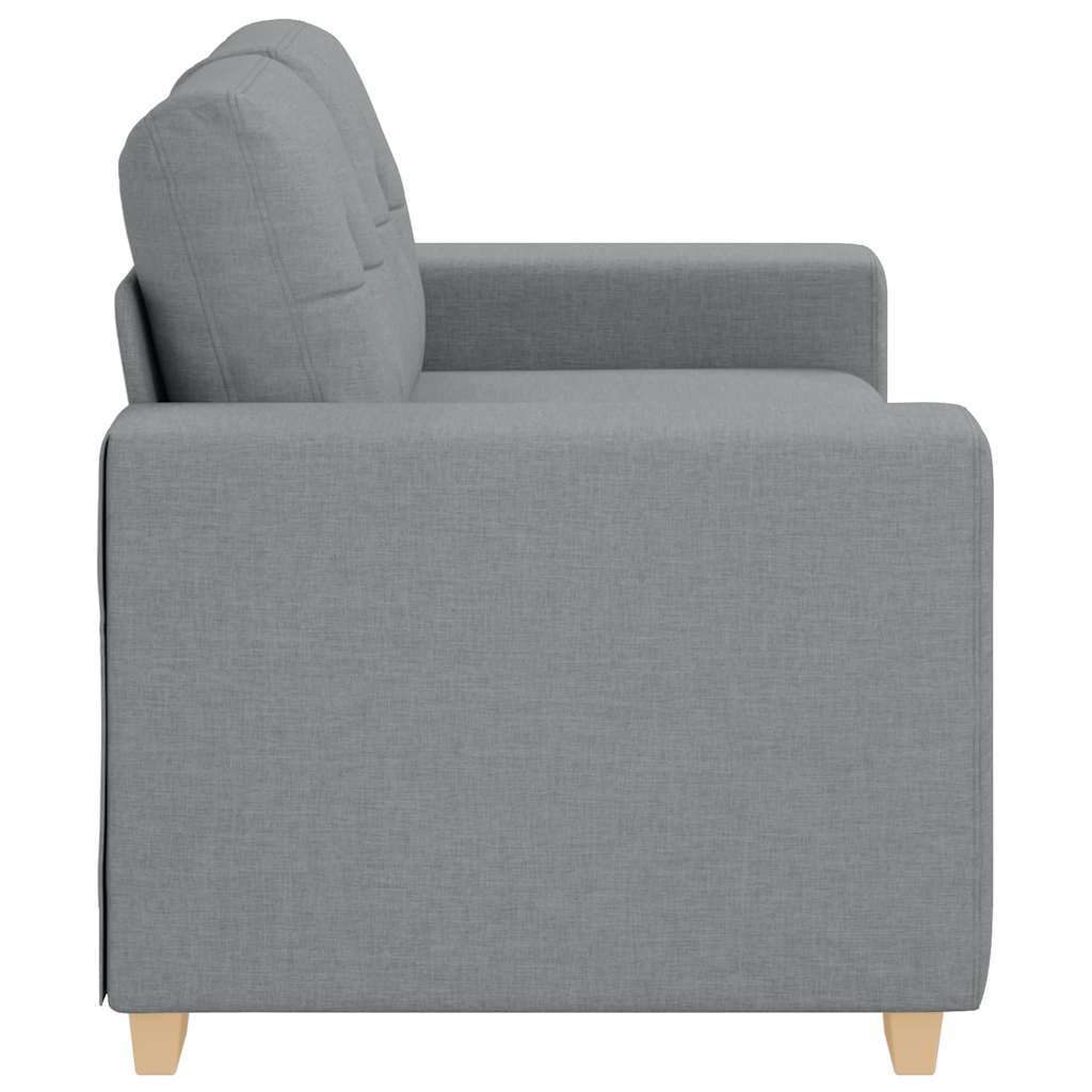 Loveseat Sofa Light Grey 160x77x82 cm Fabric
