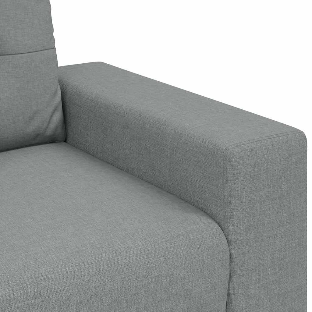Loveseat Sofa Light Grey 160x77x82 cm Fabric