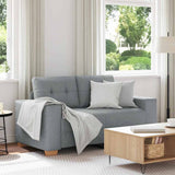 Loveseat Sofa Light Grey 160x77x82 cm Fabric