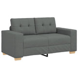 Loveseat Sofa Dark Grey 160x77x82 cm Fabric