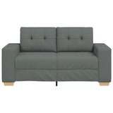 Loveseat Sofa Dark Grey 160x77x82 cm Fabric