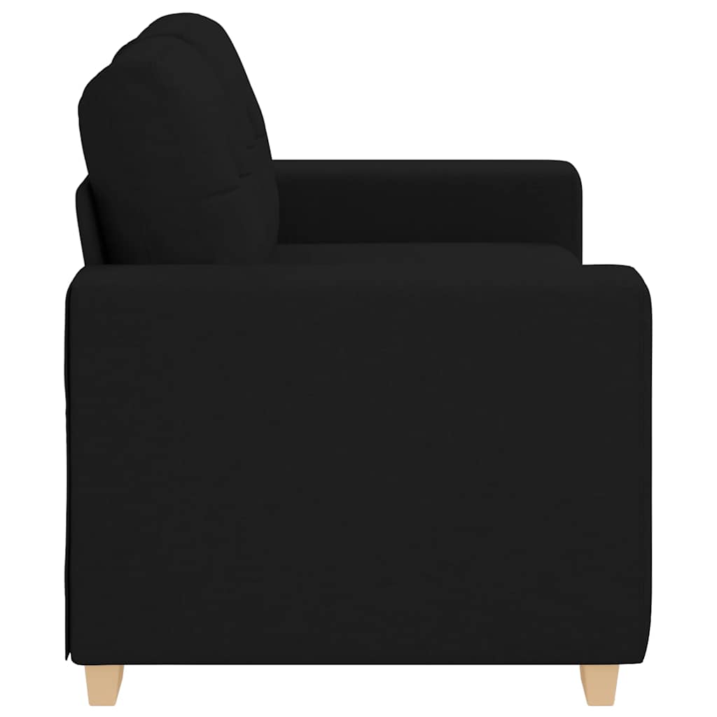 Loveseat Sofa Black 160x77x82 cm Fabric