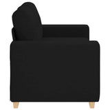 Loveseat Sofa Black 160x77x82 cm Fabric