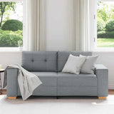 Loveseat Sofa Light Grey 180x77x82 cm Fabric