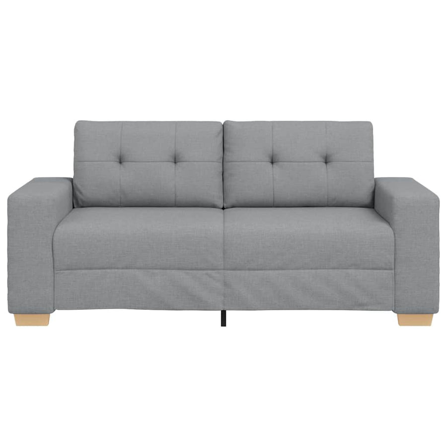 Loveseat Sofa Light Grey 180x77x82 cm Fabric