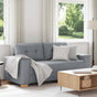 Loveseat Sofa Light Grey 180x77x82 cm Fabric