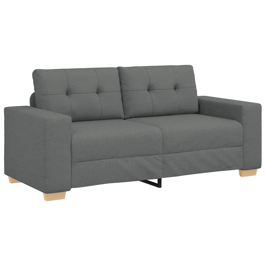 Loveseat Sofa Dark Grey 180x77x82 cm Fabric