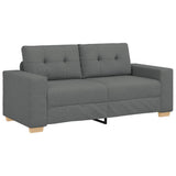 Loveseat Sofa Dark Grey 180x77x82 cm Fabric