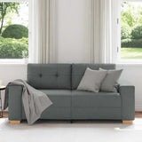Loveseat Sofa Dark Grey 180x77x82 cm Fabric