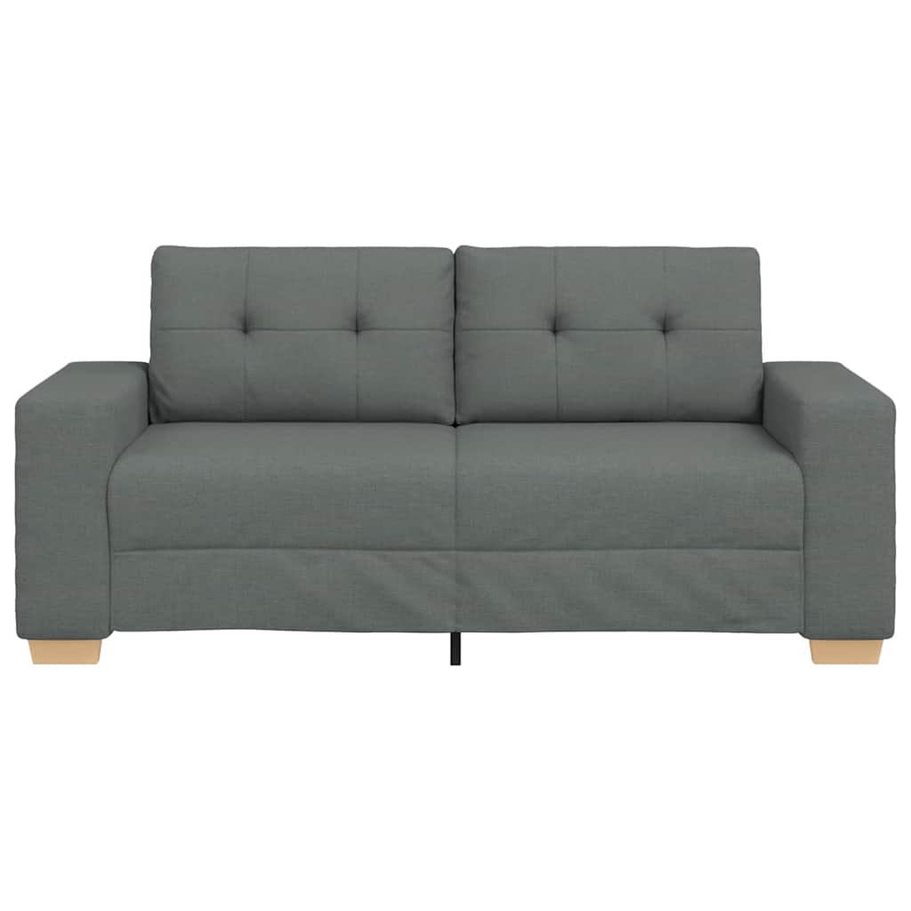 Loveseat Sofa Dark Grey 180x77x82 cm Fabric