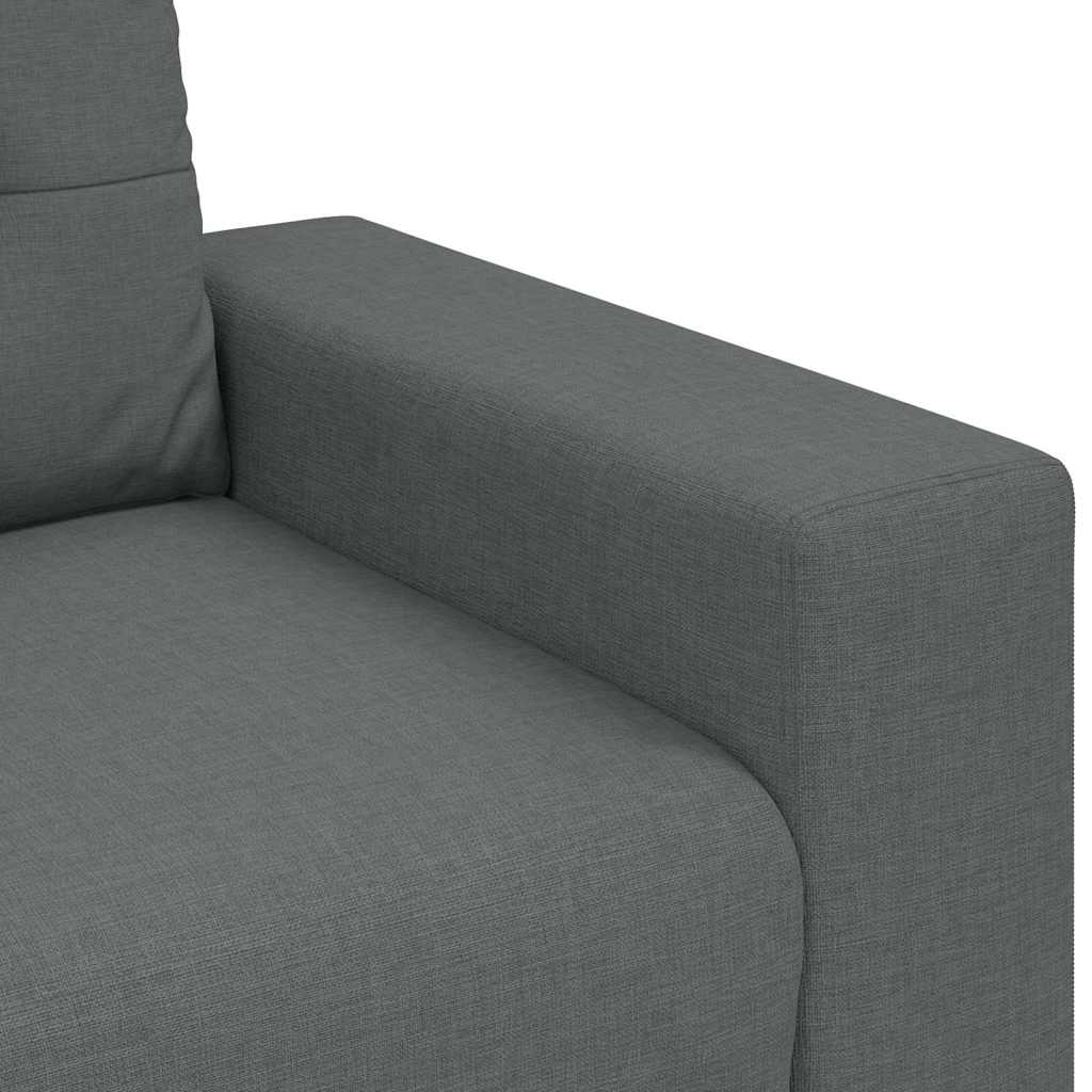 Loveseat Sofa Dark Grey 180x77x82 cm Fabric